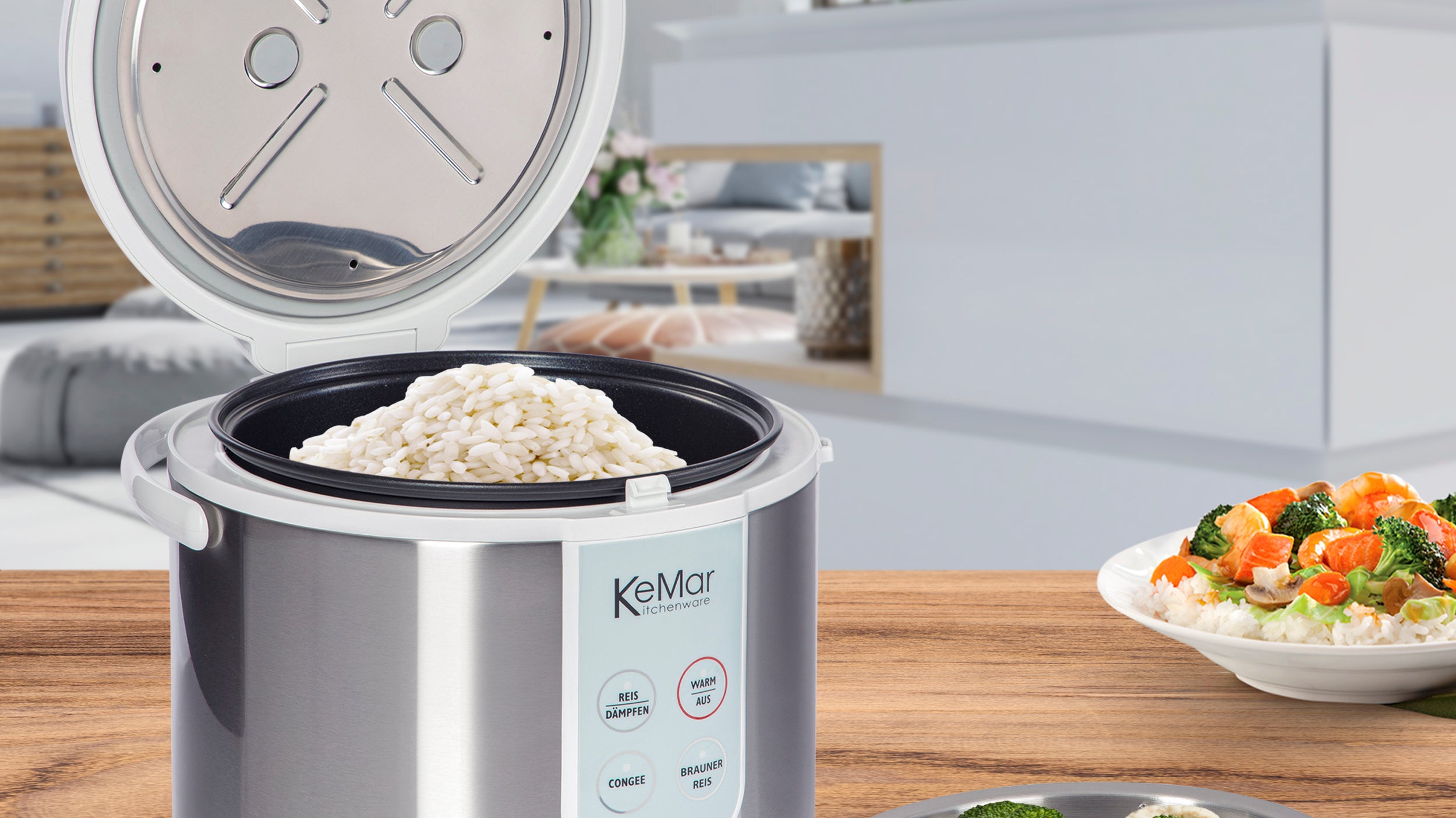 Der KRC-130 Reiskocher jetzt mit deutschem Display