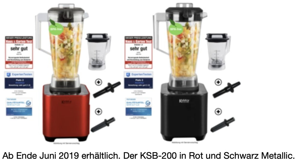 Bald erhältlich - der KSB-200 in Rot und Schwarz Metallic! | KeMar GmbH | Kitchenware | Haushaltsgeräte