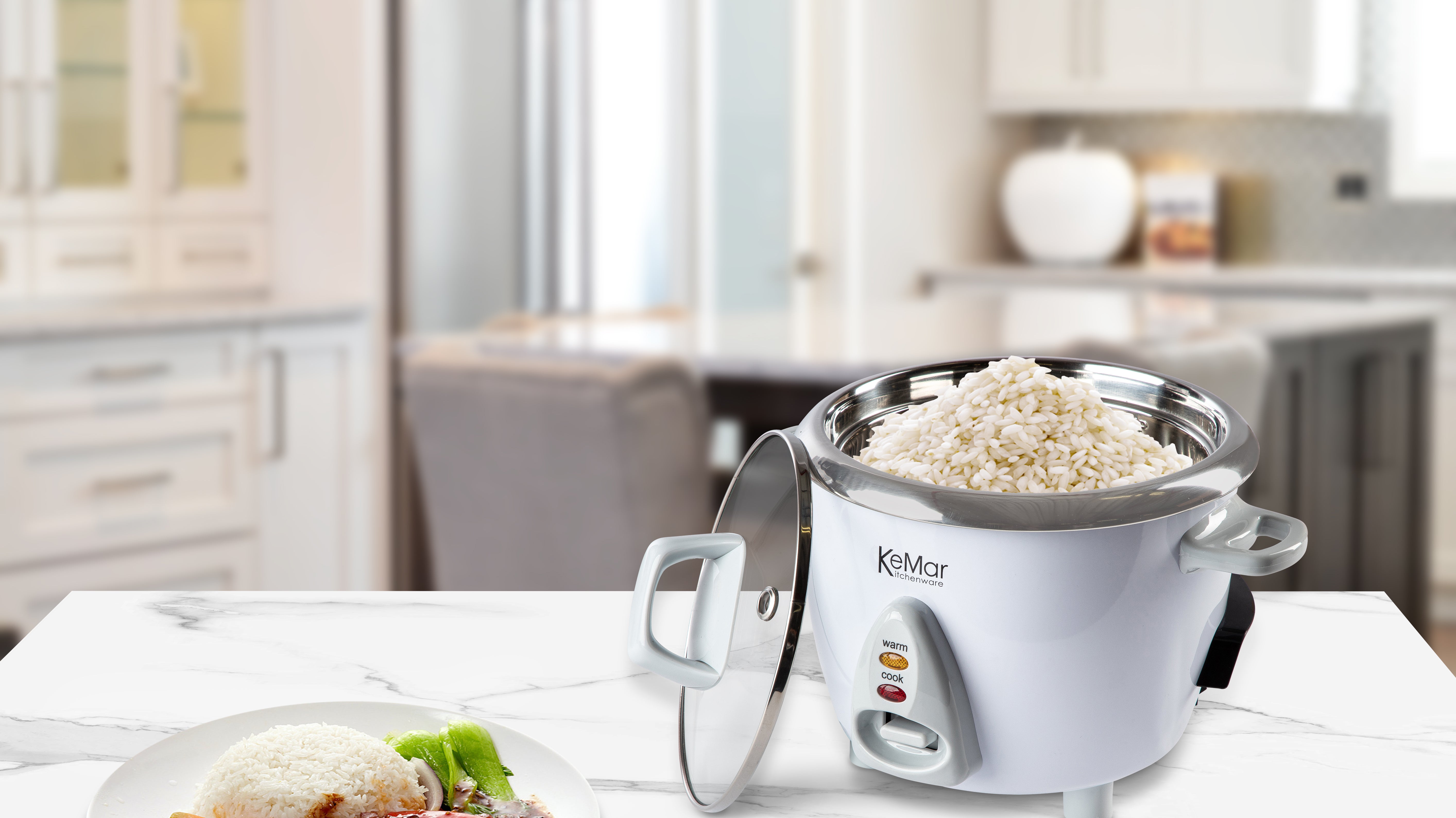 Kompakter Reiskocher mit Edelstahltopf ab sofort erhältlich KRC-100