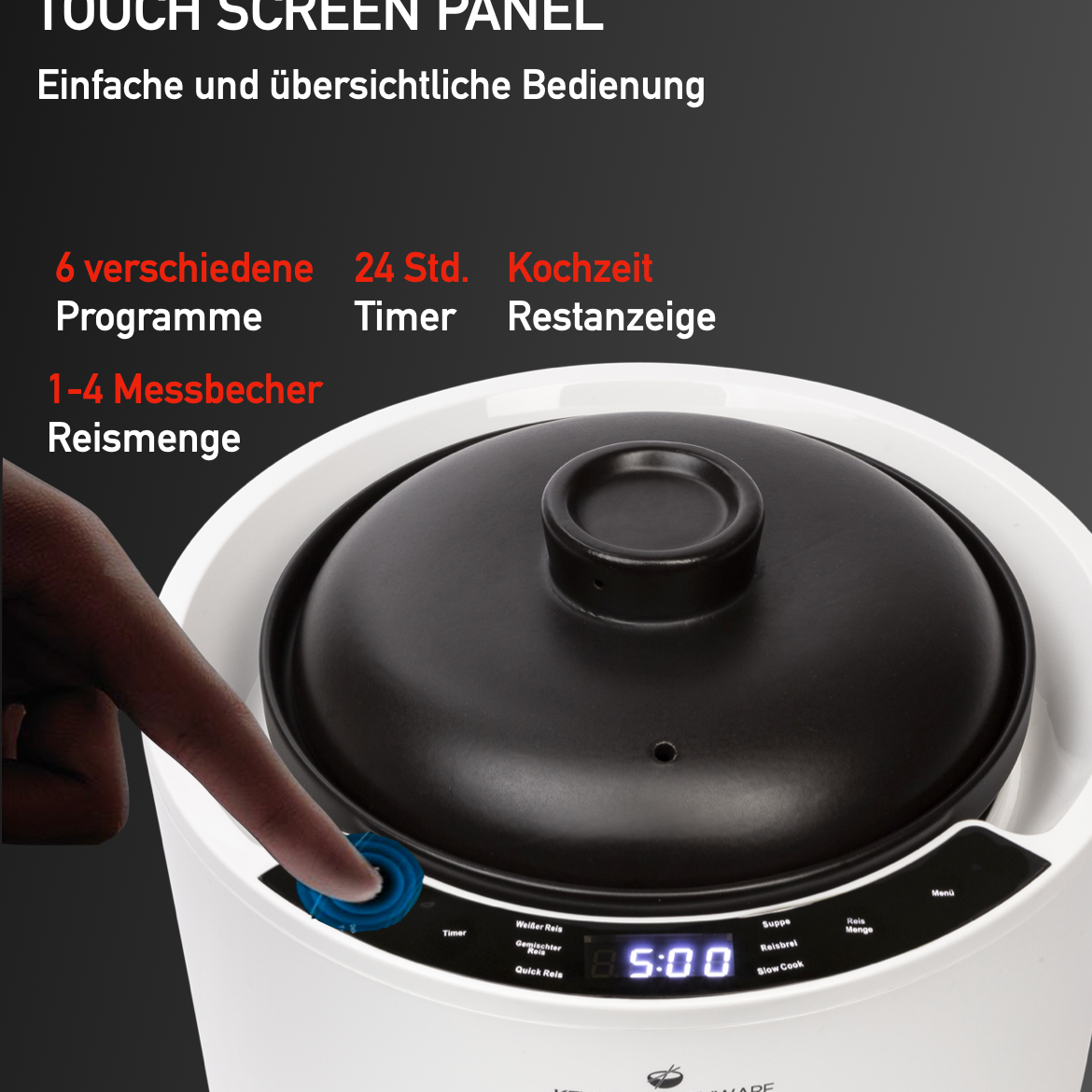 Rabatt Aktion Reiskocher KCC-280 Keramikreiskocher Donabe Japanischer Reis Kocher Rice cooker