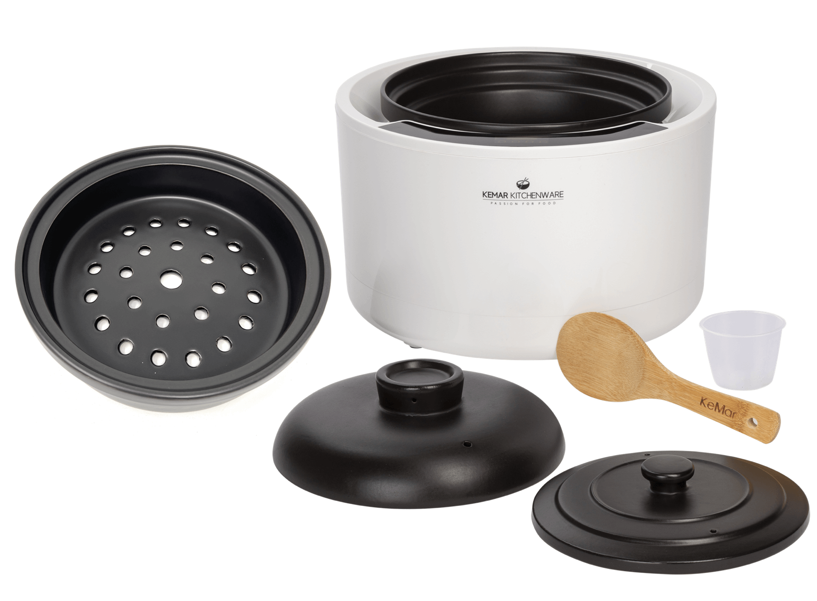 Dieser Testsieger und universal Reiskocher mit Dämpfeinsatz aus Keramik kann auch Gemüse dämpfen und gleichzeitig Reis kochen