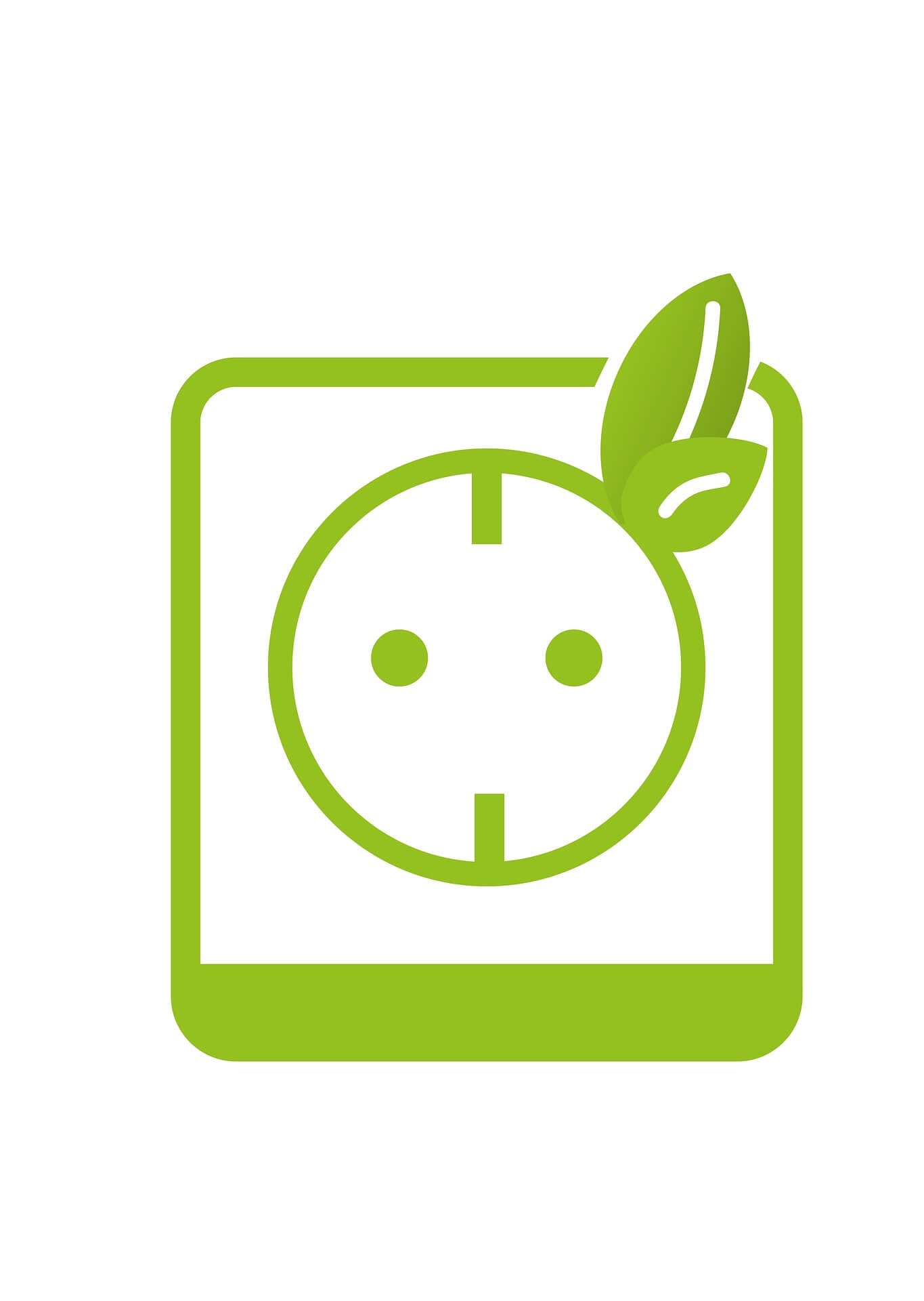 Energie sparen grüne Steckdose mit dem KCC-280 Multikocher