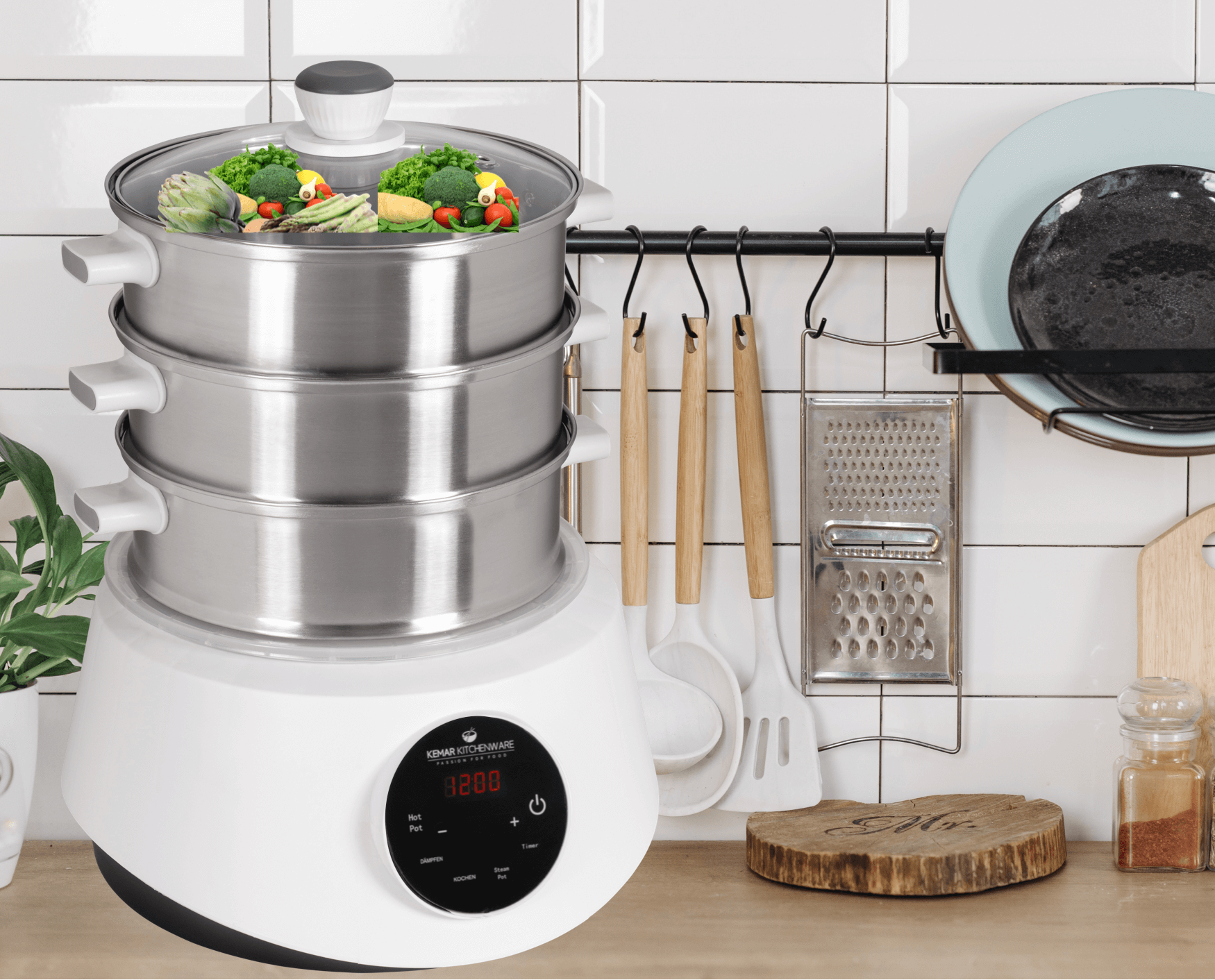 KeMar KFS3000 Dampfgarer mit Edelstahl