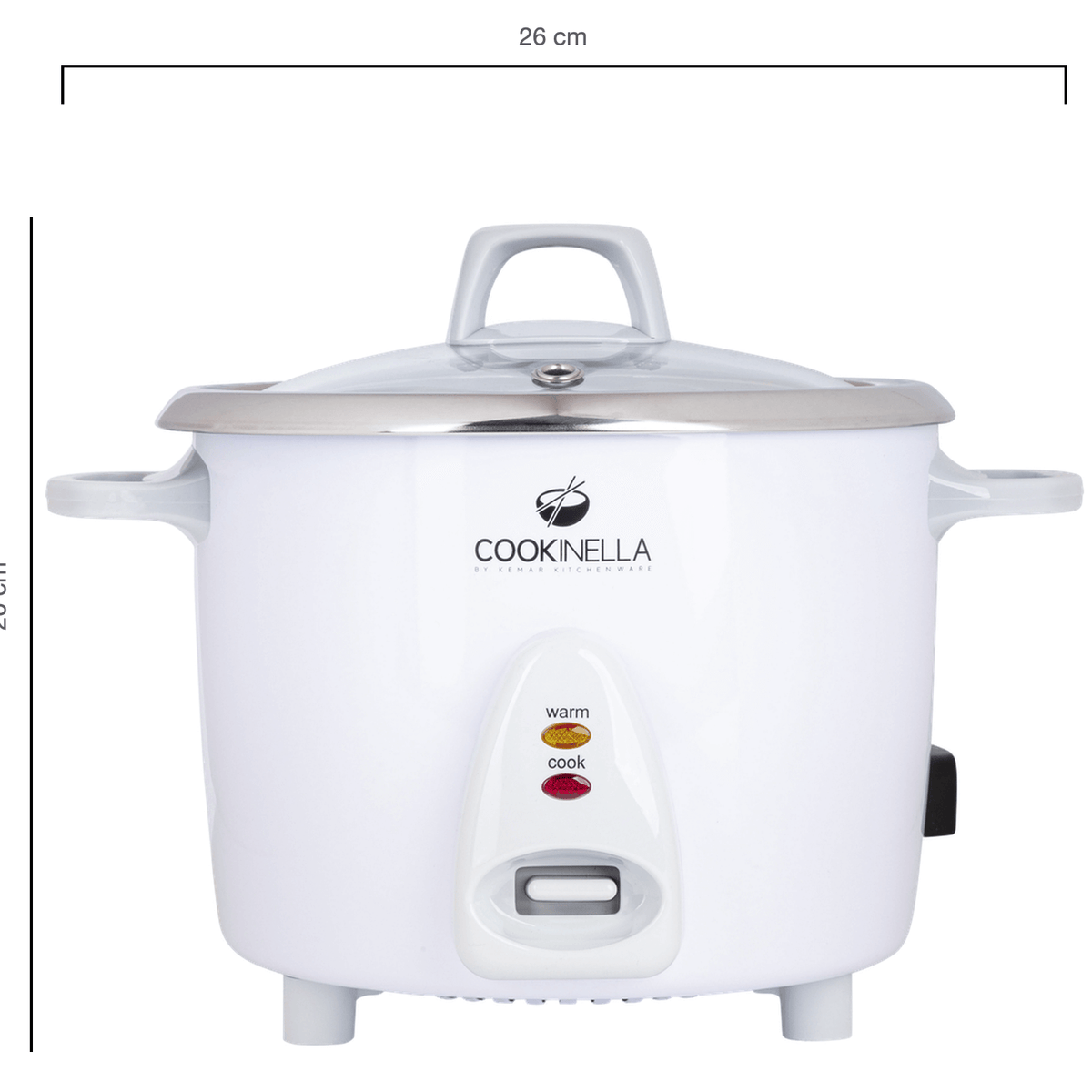 Kleiner kompakter Rice cooker KRC-100 für 3 Personen oder 3 Messbecher Reis.