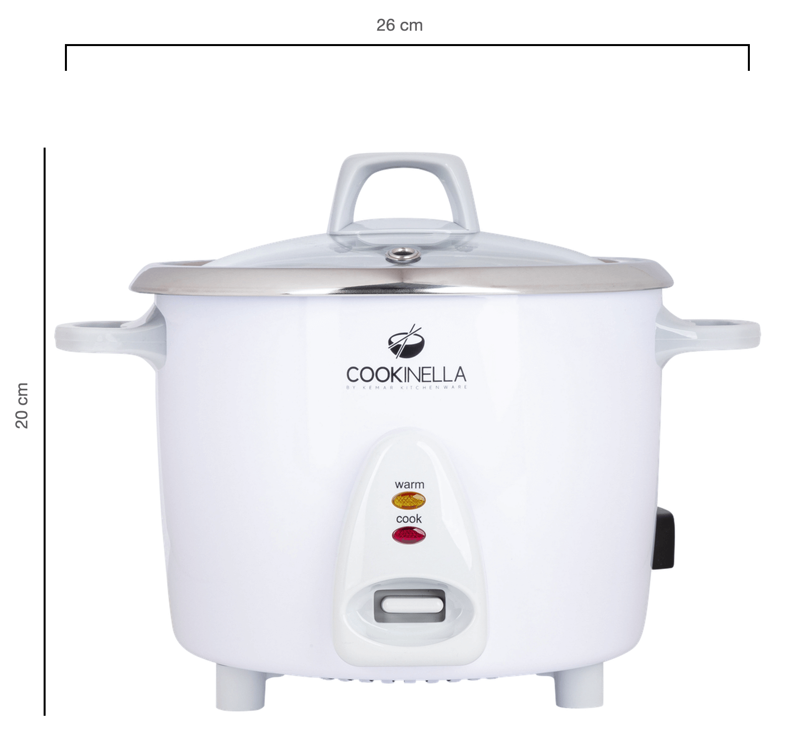 Kleiner kompakter Rice cooker KRC-100 für 3 Personen oder 3 Messbecher Reis.