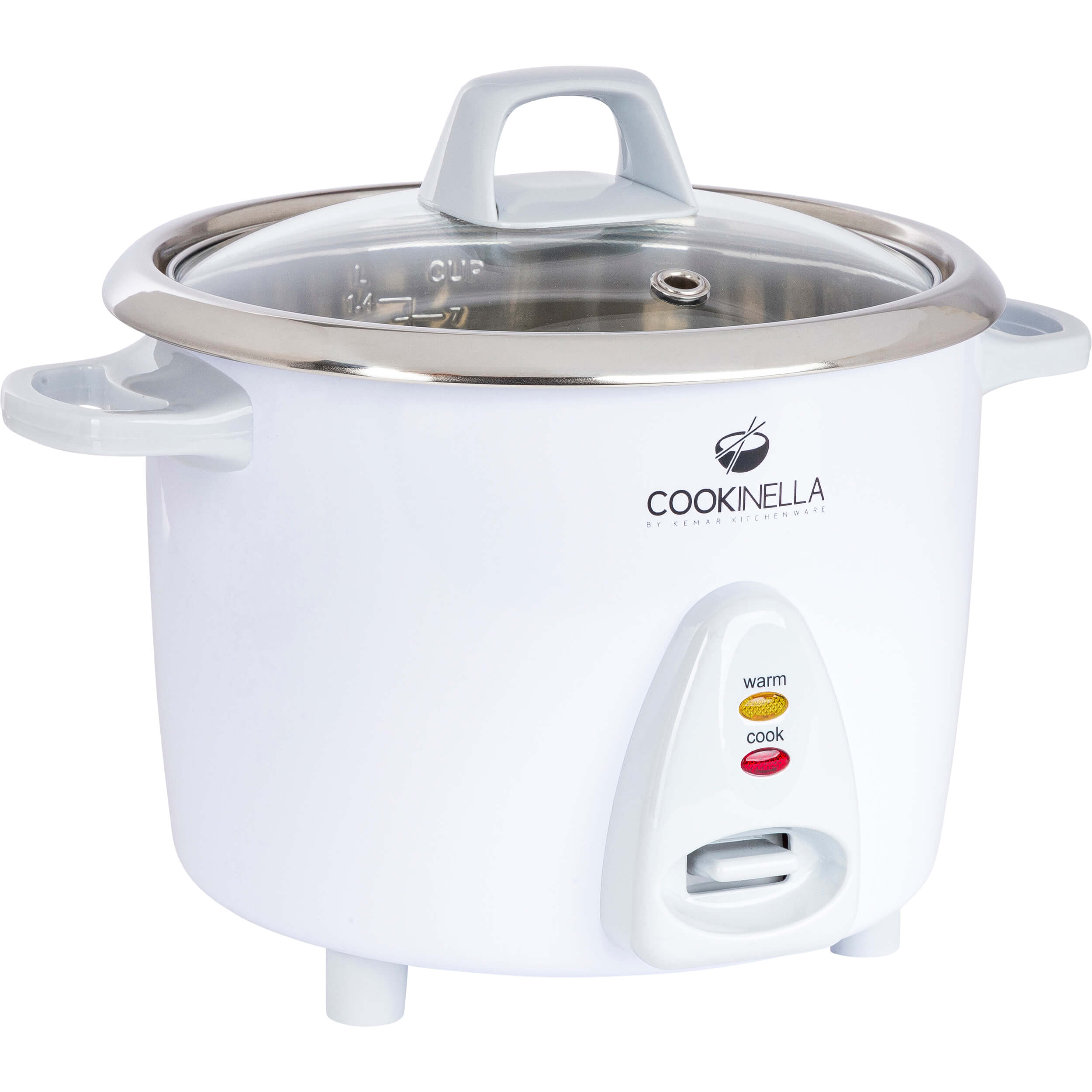 Reis Kocher KRC200 ohne Beschichtung mit Frontschalter und Glasdeckel mit Griff.