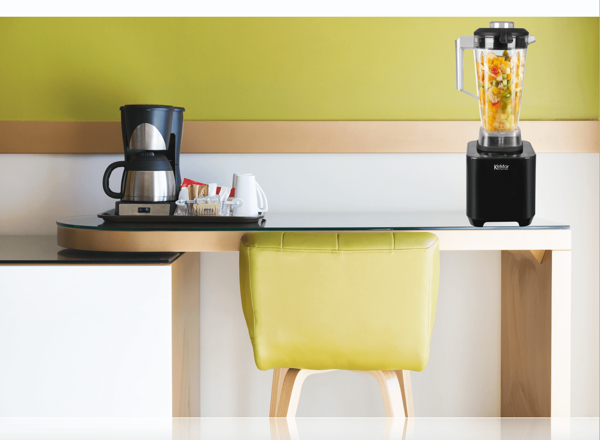 KeMar Mixer mit 2 Liter Behälter in Küche für Smoothies Testsieger