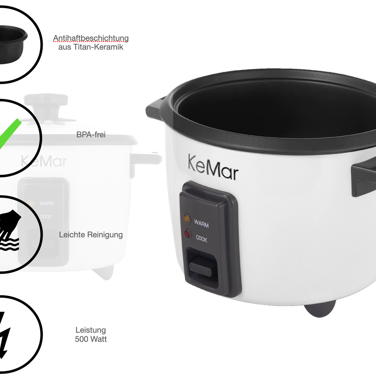 KeMar KRC-110 Reiskocher 1,4 L Kompakt