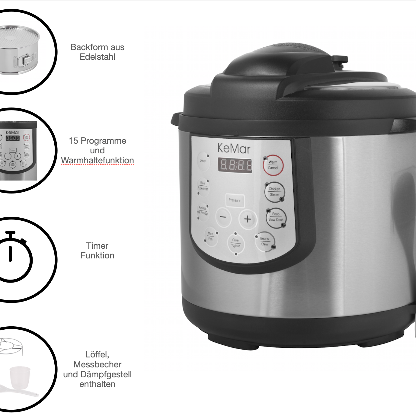 Pressure cooker KPC-150 Test und bester Schnellkocher