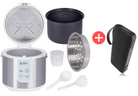 Bluetooth Lautsprecher Rabattaktion KRC-130 mit Reiskocher und Keramiktopf.