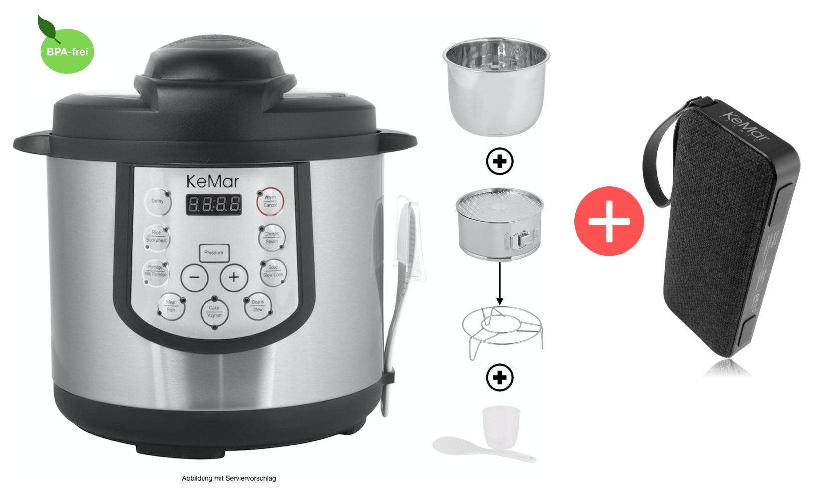 Rabatt für KPC-150 Dampfdruckkocher Test mit Rabattaktion Bluetoothlautsprecher