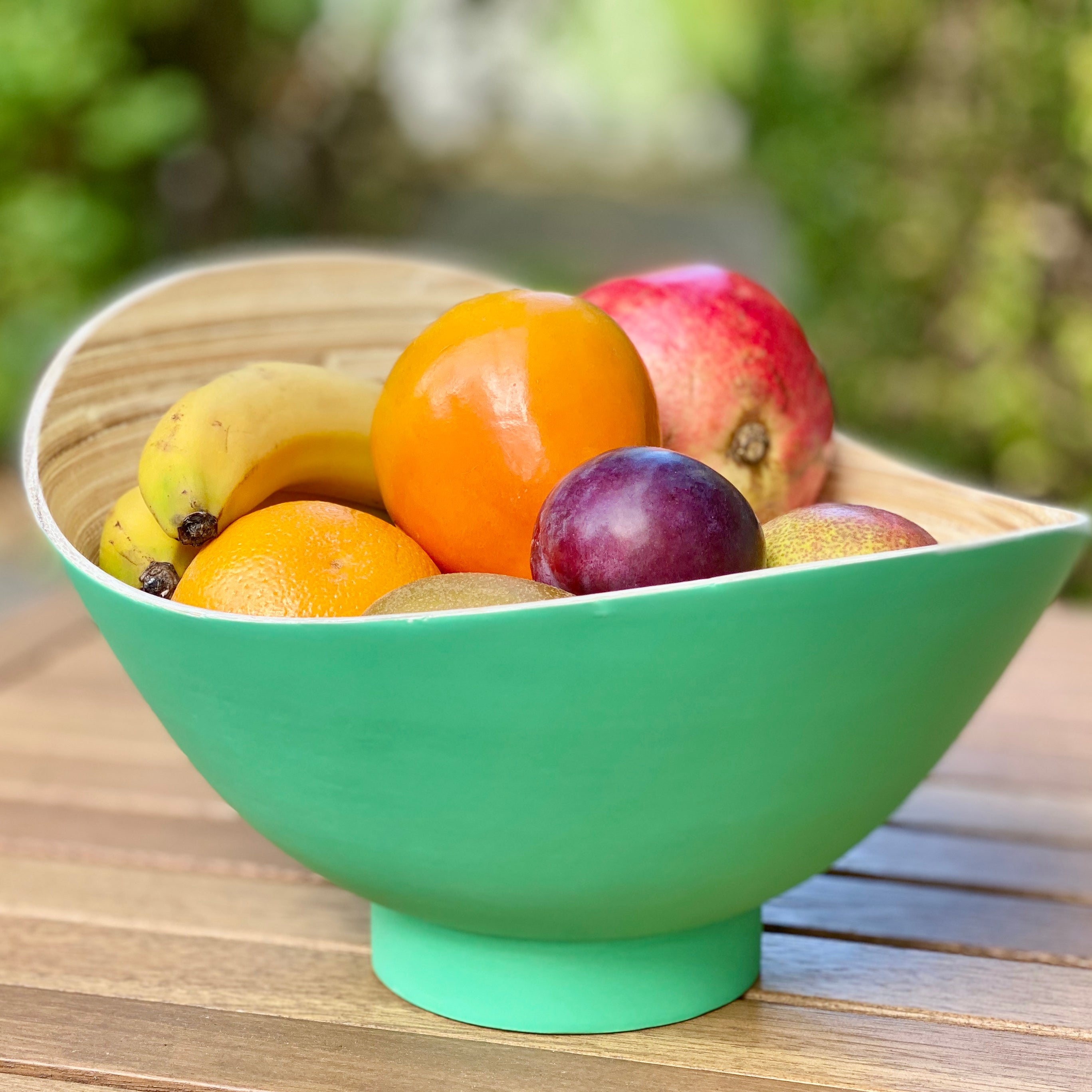 Obstschale Bambusschale Salatschale, Schüssel aus Bambus Bambusschüssel KeMar Kitchenware