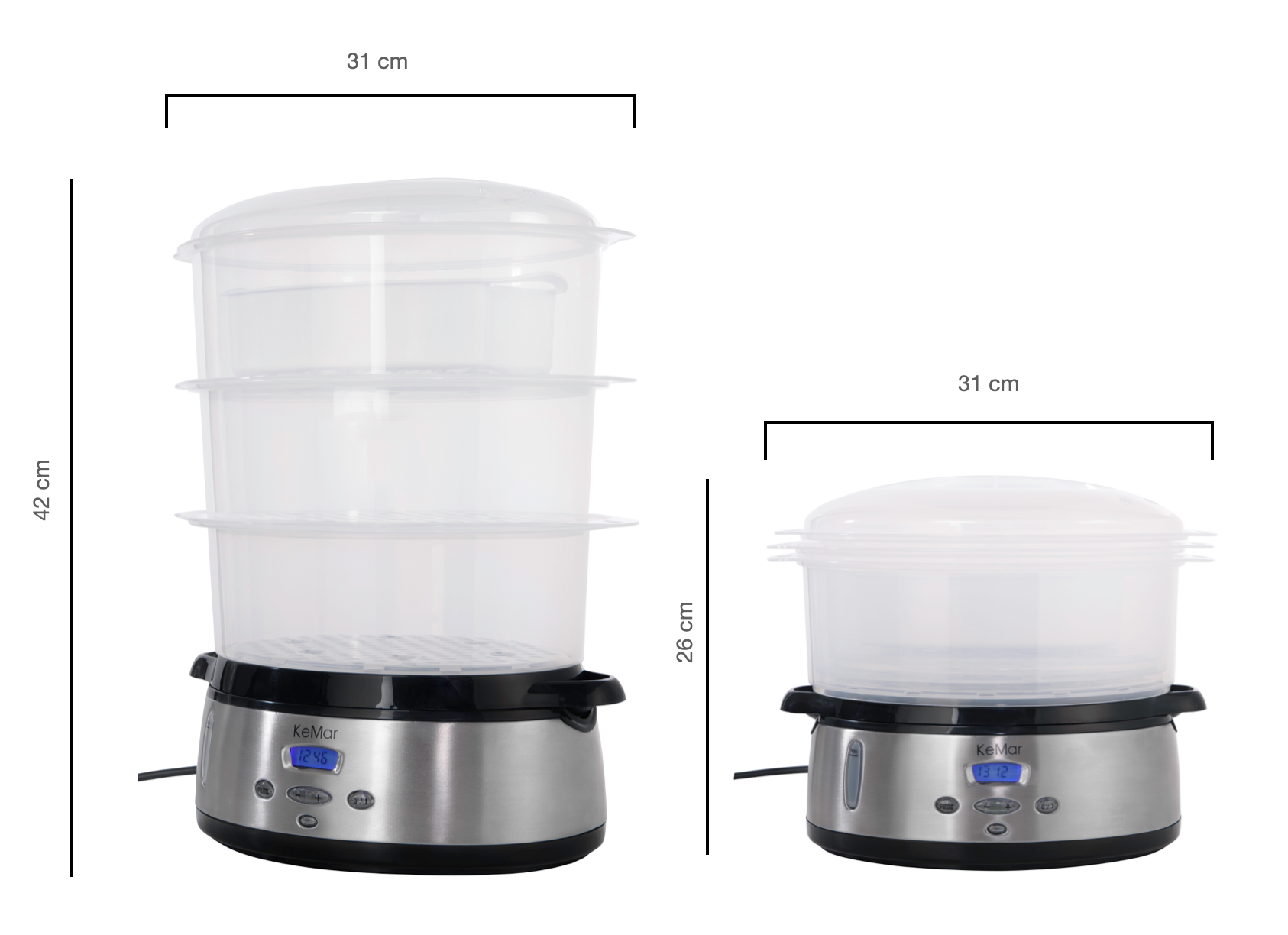 kompakter elektrischer Dampfgarer platzsparend und Gesund dämpfen mit dem Testsieger