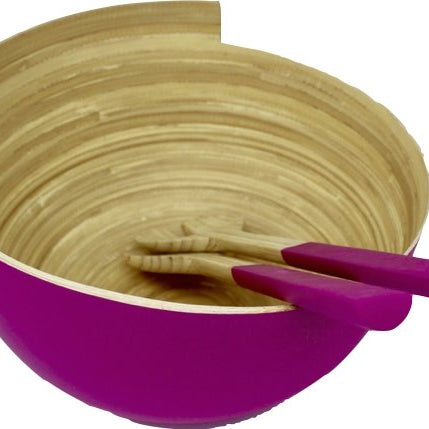 Bambus Salatschüssel | mit Besteck - KeMar GmbH | Kitchenware | Haushaltsgeräte