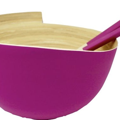 Bambus Salatschüssel | mit Besteck - KeMar GmbH | Kitchenware | Haushaltsgeräte