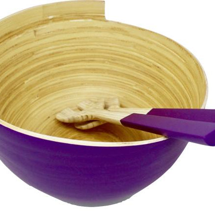 Bambus Salatschüssel | mit Besteck - KeMar GmbH | Kitchenware | Haushaltsgeräte