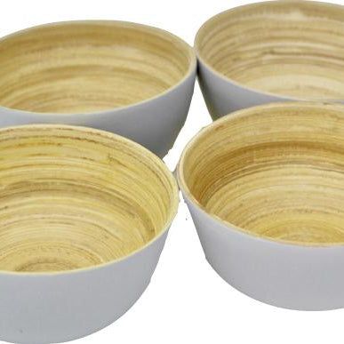 Bambus Snack Schalen Tablett | mit 4 Schälchen - KeMar GmbH | Kitchenware | Haushaltsgeräte