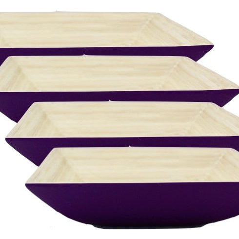 Bambus Teller Set 4 Stück | Schüssel - KeMar GmbH | Kitchenware | Haushaltsgeräte
