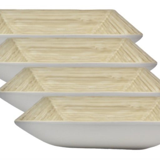 Bambus Teller Set 4 Stück | Schüssel - KeMar GmbH | Kitchenware | Haushaltsgeräte