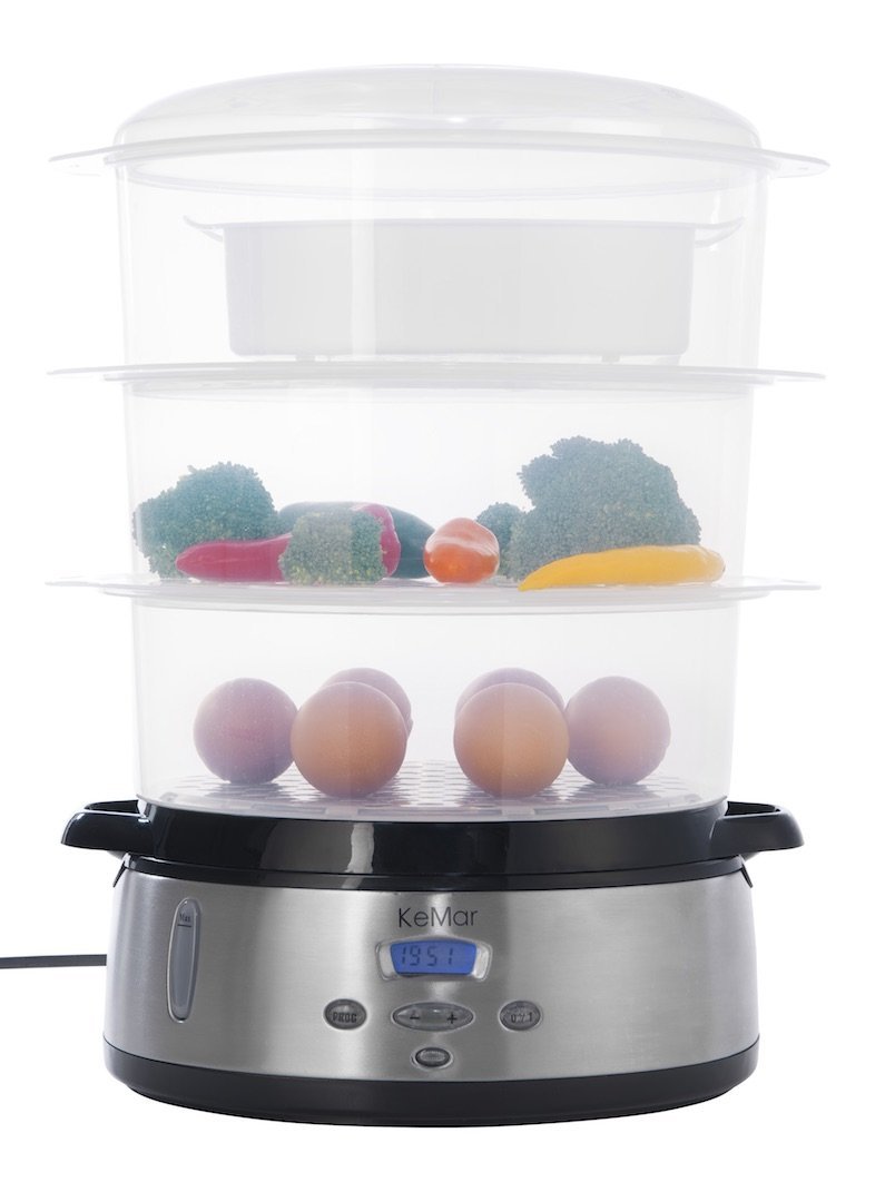 Dampfgarer Topf KFS-700 mit Turboring Technologie im Edelstahl Look