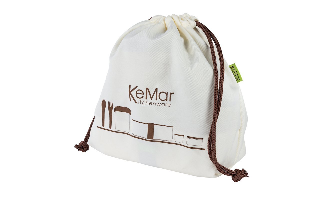 Lunchbox Set 6-1 | Brotdose | Bentobox mit Bambus Deckel 1,1 L | aus Reisfaser und PP - KeMar GmbH | Kitchenware | Haushaltsgeräte