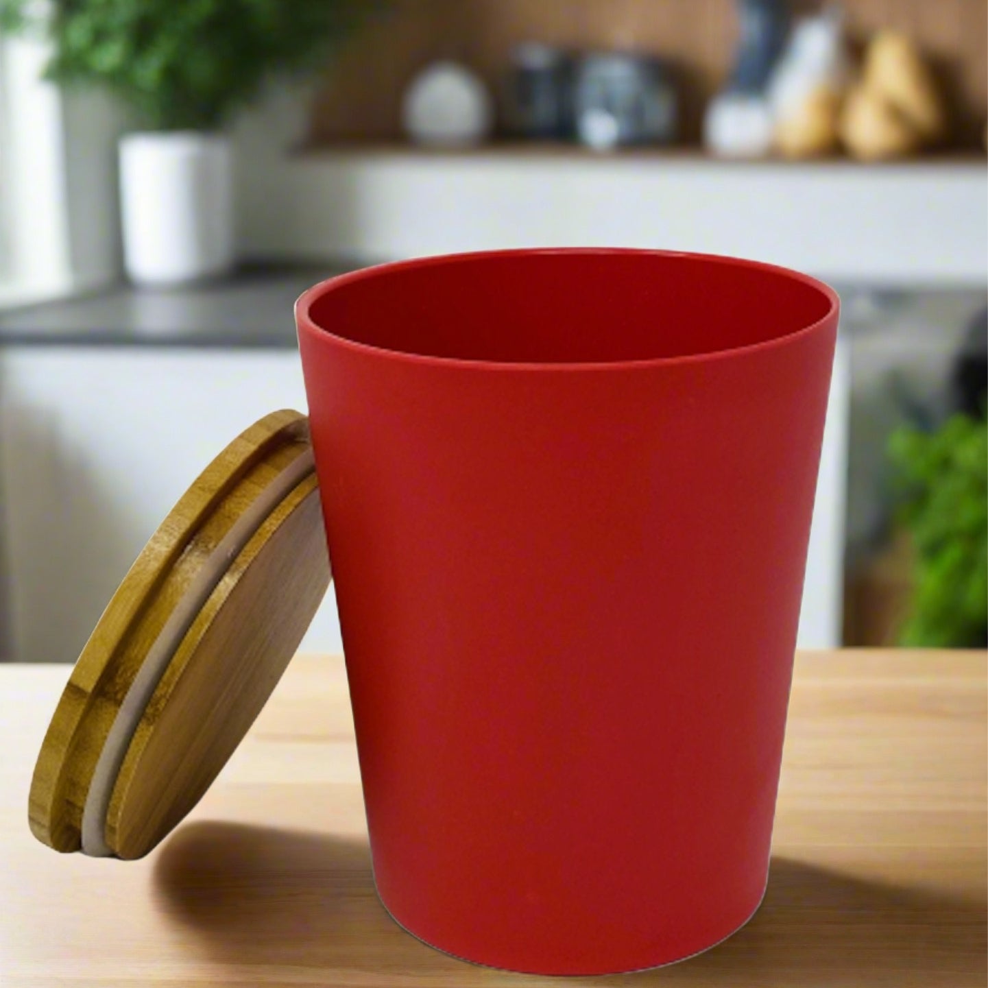 Vorratsdose | Behälter mit Bambus Deckel Rund - KeMar GmbH | Kitchenware | Haushaltsgeräte