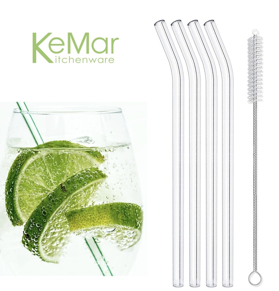 Glas Trinkhalme von KeMar Kitchenware jetzt erhältlich! | KeMar GmbH | Kitchenware | Haushaltsgeräte