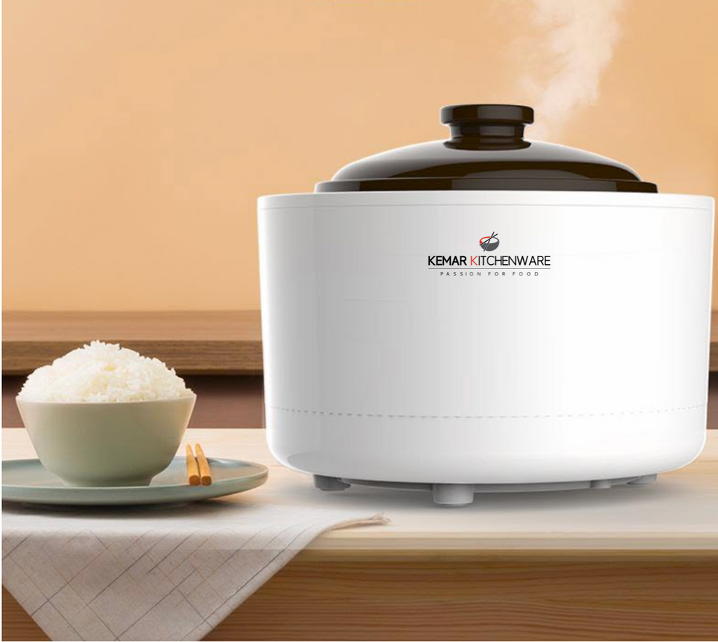 Perfekter Reis im KCC-280 Ton Keramik Topf ohne Beschichtung in Küche mit Reissschale