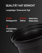 Keramiktopf KCC-280 ohne Beschichtung und ohne BPA ideal für Slow cooking
