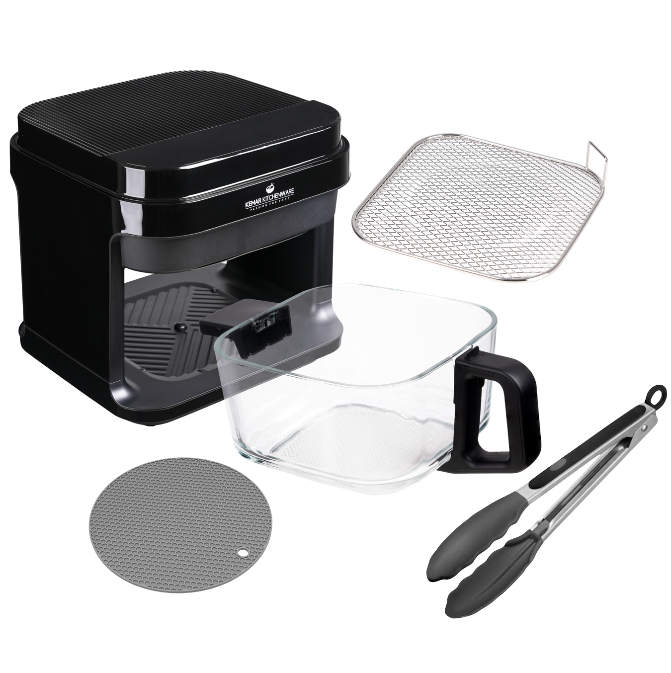 KeMar Airfryer KHF-550 mit Glaskorb