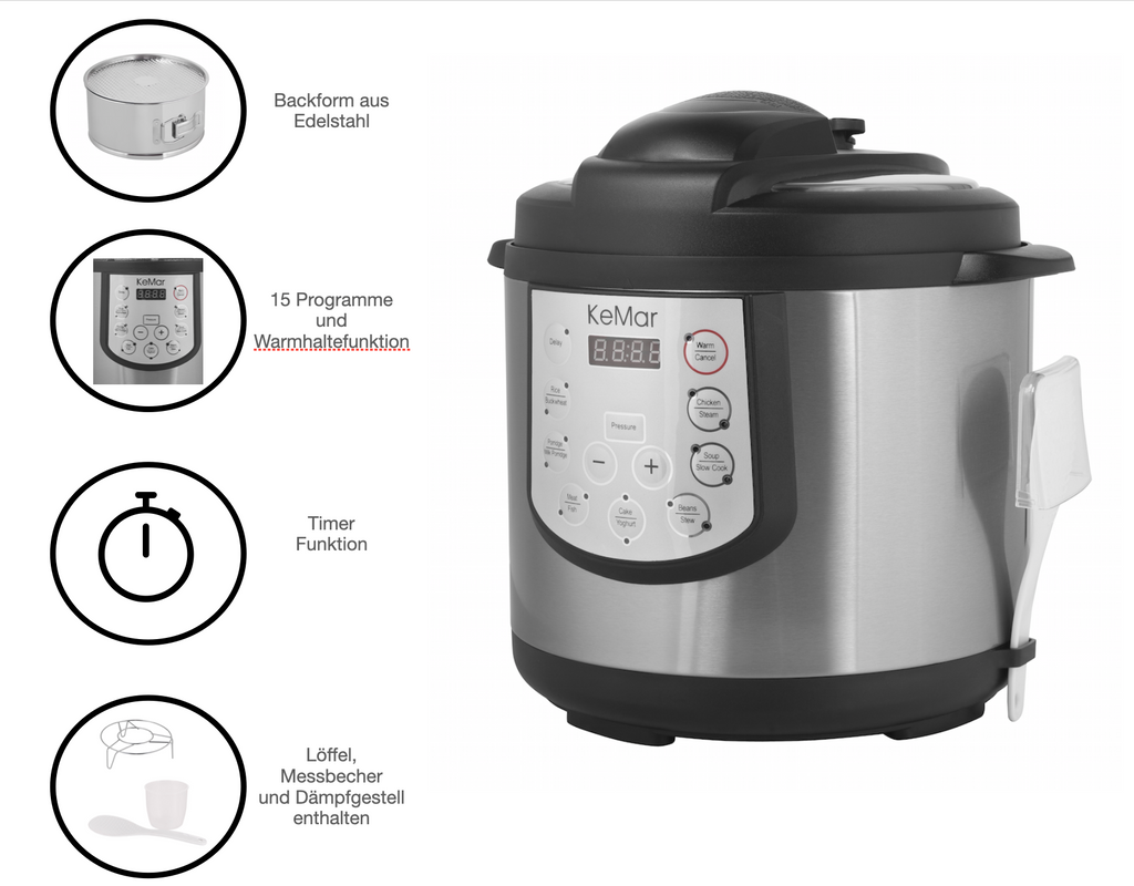 Pressure cooker KPC-150 Test und bester Schnellkocher