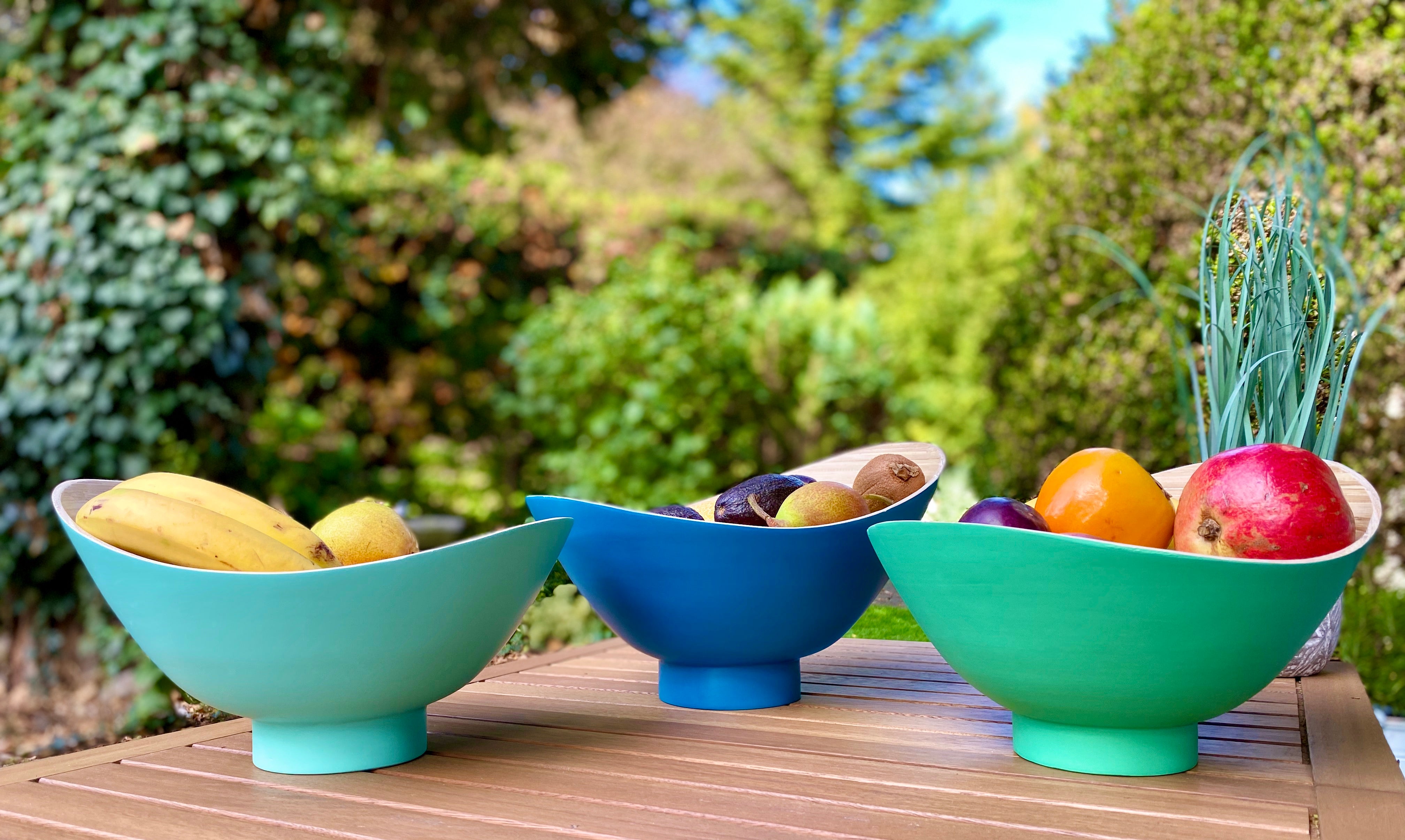 Obstschale Bambusschale Salatschale, Schüssel aus Bambus Bambusschüssel KeMar Kitchenware