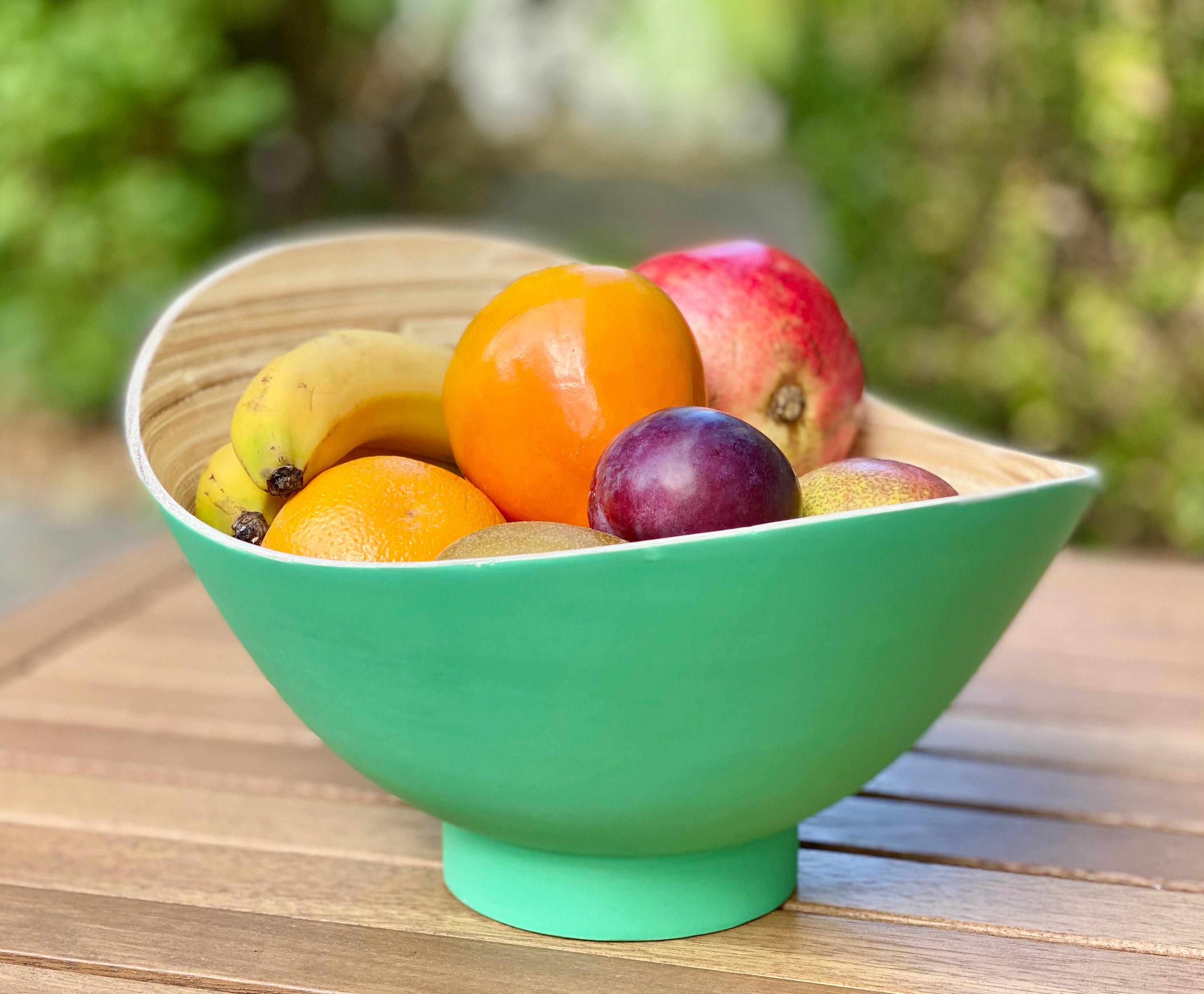 Obstschale Bambusschale Salatschale, Schüssel aus Bambus Bambusschüssel KeMar Kitchenware