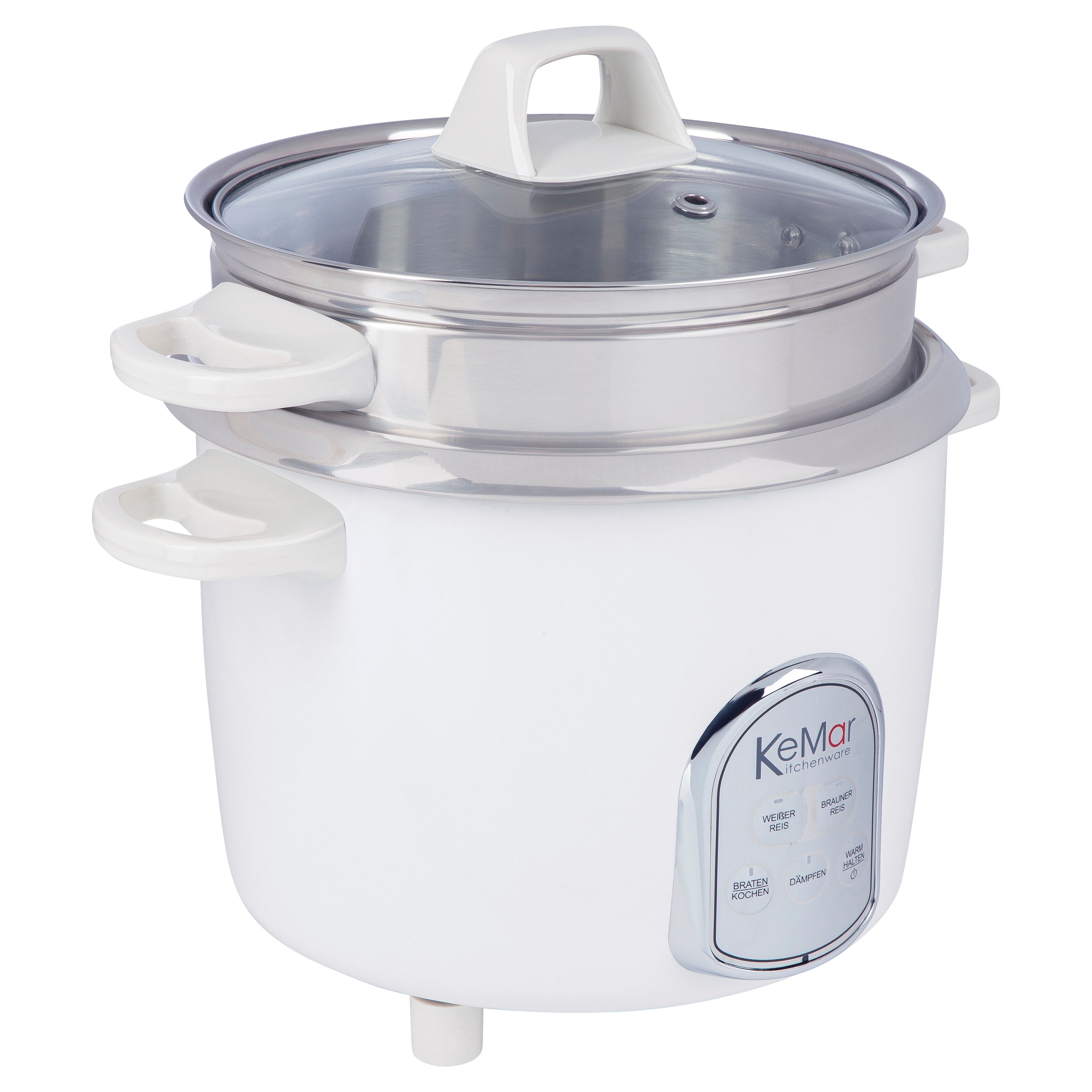 KRC-175 zum Reis kochen und dünsten mit Glasdeckel und 5 automatischen digitalen Programmen 