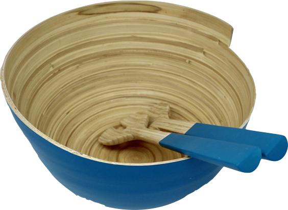Bambus Salatschüssel | mit Besteck - KeMar GmbH | Kitchenware | Haushaltsgeräte