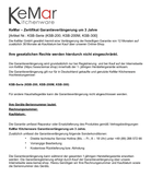 Garantieverlängerung | Für KSB-Serie Hochleistungsmixer | 3 Jahre - KeMar GmbH | Kitchenware | Haushaltsgeräte