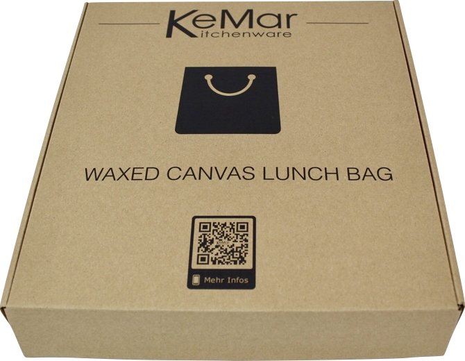 Lunchbox Tasche aus Canvas Segeltuch | Wasserdicht | Vegan | Nachhaltig | Recycelbar - KeMar GmbH | Kitchenware | Haushaltsgeräte