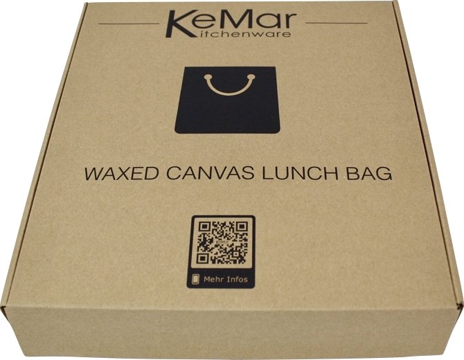 Lunchbox Tasche aus Canvas Segeltuch | Wasserdicht | Vegan | Nachhaltig | Recycelbar - KeMar GmbH | Kitchenware | Haushaltsgeräte