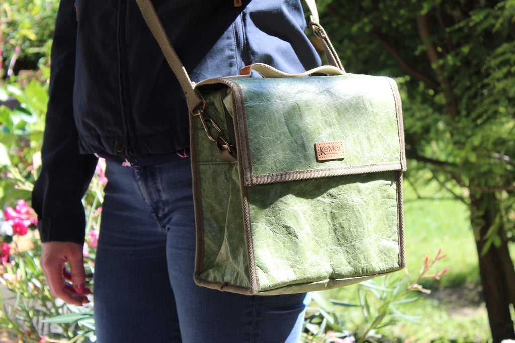 Lunchbox Tasche aus PE Papier | Wasserabweisend | Vegan | Recycelt | Nachhaltig - KeMar GmbH | Kitchenware | Haushaltsgeräte