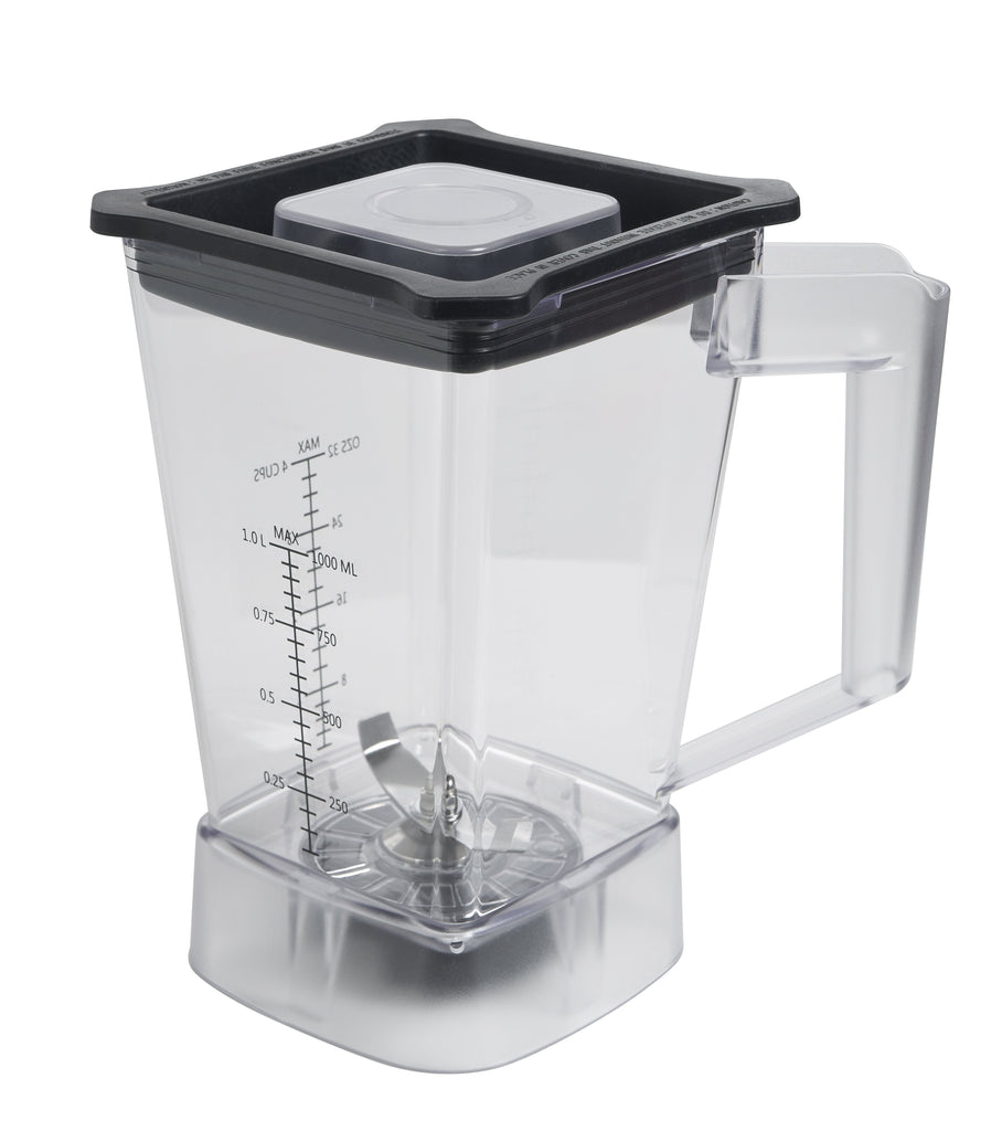 Trockenbehälter 1 Liter mit Deckel und Stampfer - KeMar GmbH | Kitchenware | Haushaltsgeräte