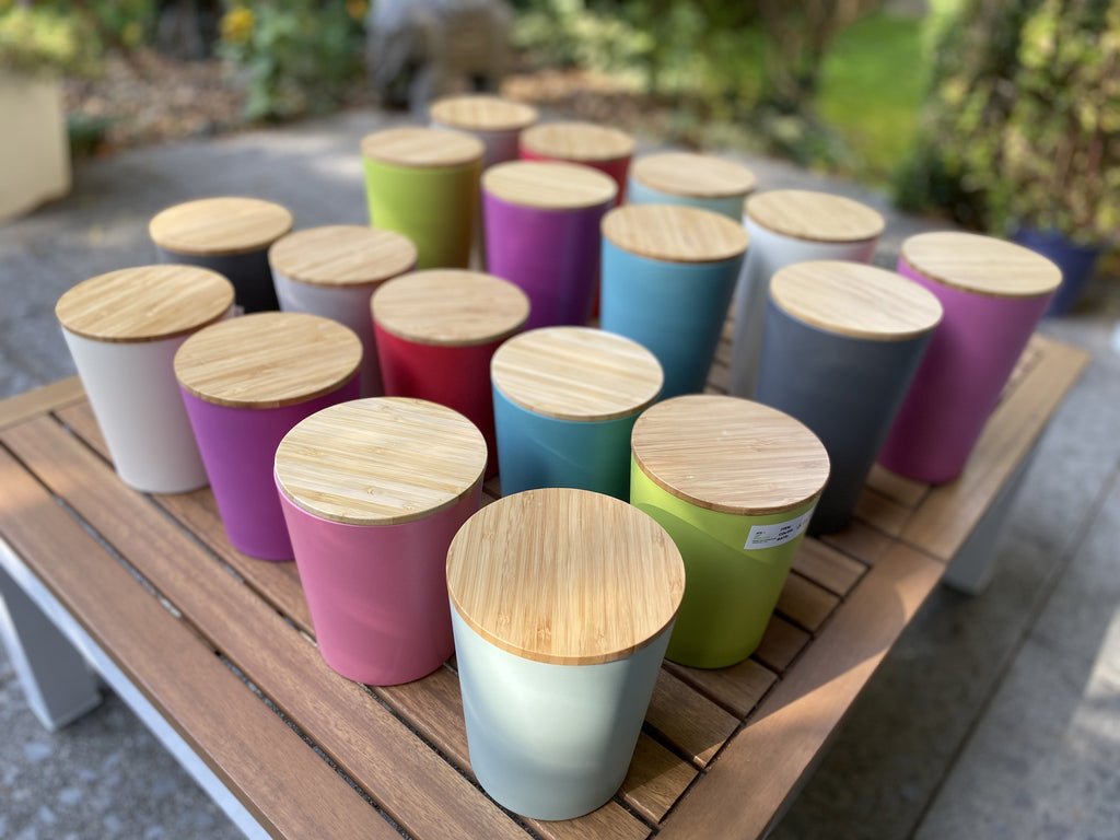 Vorratsdose | Behälter mit Bambus Deckel Rund - KeMar GmbH | Kitchenware | Haushaltsgeräte